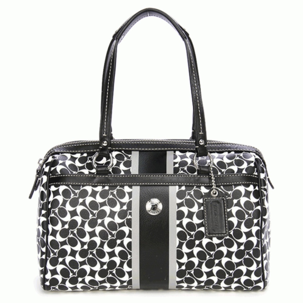 Coach Chelsea Heritage Signature Stripe Satchel